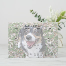 Custom Dog Photo Schattige Pet 2024 Kalender Kaart