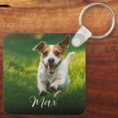 Custom Dog Photo Sleutelhanger (Achterkant)