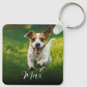 Custom Dog Photo Sleutelhanger (Achterkant)