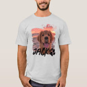 Custom Dog Photo T-Shirt – Personalized Pet Name T (Voorkant)