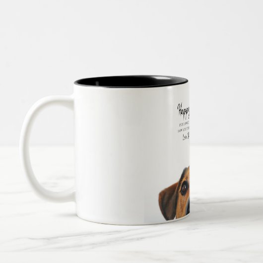 Custom Dog Photo Vaderdag Mok van Rescue Dog (Links)