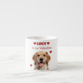 Custom Dog Photo Valentine’s Day Espresso Mug Kop (Voorkant)