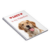 Custom Dog Photo Valentine's Day Notebook Notitieboek (Rechterzijde)