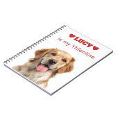 Custom Dog Photo Valentine's Day Notebook Notitieboek (Linkerzijde)