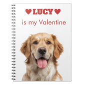 Custom Dog Photo Valentine's Day Notebook Notitieboek (Voorkant)