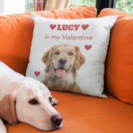 Custom Dog Photo Valentine's Day Pillow Kussen