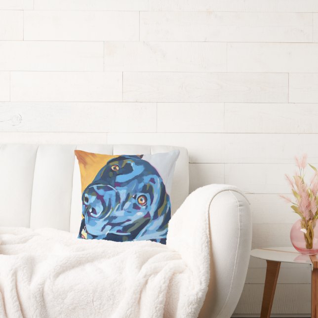 Custom Dog Portrait - Forever Loved Pet Gift Kussen (Bank)