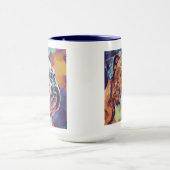 Custom Dog Portrait Painting -Forever Loved Pet Mok (Midden)