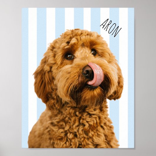 Custom Dog Portrait | Personalized Pet Photo Poster (Voorkant)