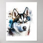 Custom Dog Portrait, Pet Portrait Poster (Voorkant)