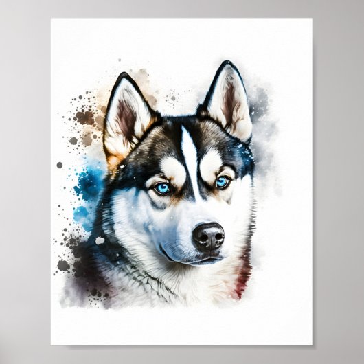 Custom Dog Portrait, Pet Portrait Poster (Voorkant)