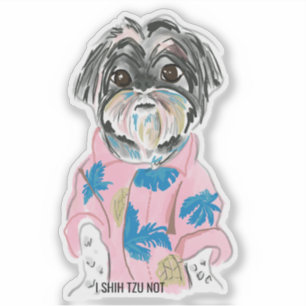 CUSTOM DOG SHIHTZU VOEG UW EIGEN STICKER