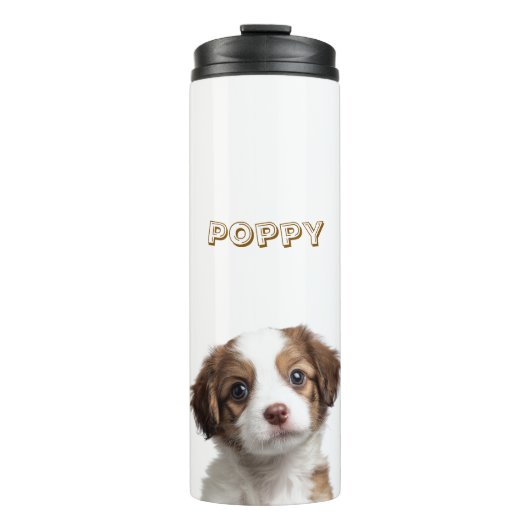 Custom Dog Thermal Tumbler - Persoonlijke naam Thermosbeker (Voorkant)