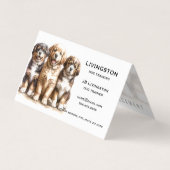 Custom Dog Trainer QR Code Gevouwen Visitekaartje (Voorkant)