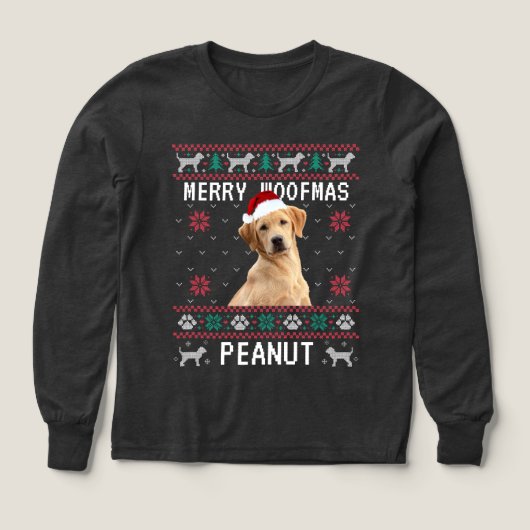 Custom Dog Ugly Christmas Sweatshirt with Photo (Voorkant)