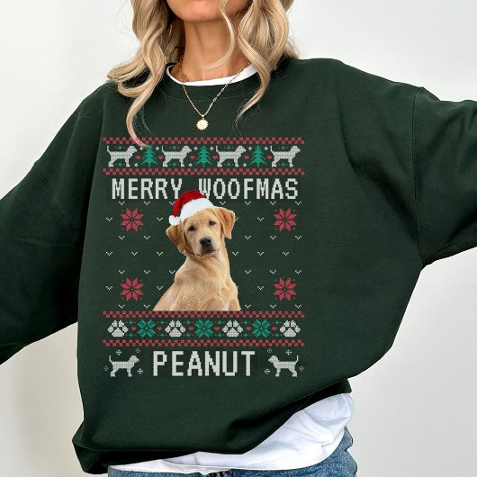 Custom Dog Ugly Christmas Sweatshirt with Photo