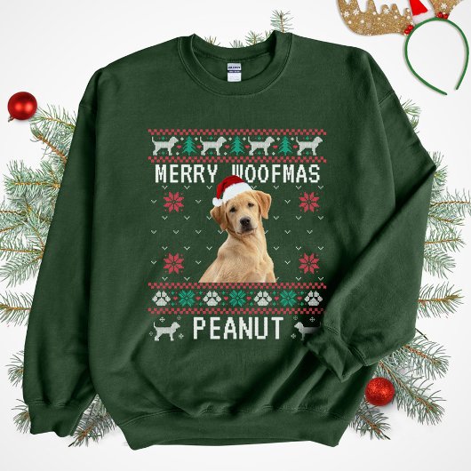 Custom Dog Ugly Christmas Sweatshirt with Photo