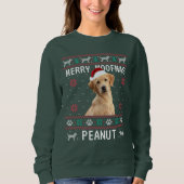 Custom Dog Ugly Christmas Sweatshirt with Photo (Voorkant)