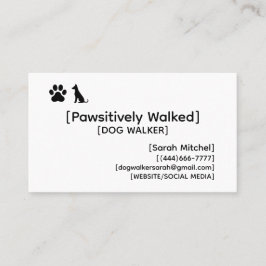 Custom Dog Walker and Dog Groomer Business Cards Visitekaartje