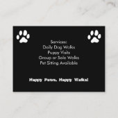 Custom Dog Walker Business Card with Photo Visitekaartje (Achterkant)