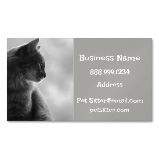 Custom Dog Walker, Pet Sitting Business Service Magnetisch Visitekaartje (Voorkant)