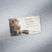 Custom Dog Walker, Pet Sitting Business Service Magnetisch Visitekaartje (Voorbeeld)