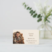 Custom Dog Walker, Pet Sitting Business Service Visitekaartje (Staand voorkant)