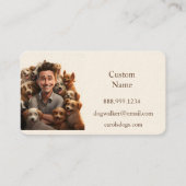 Custom Dog Walker, Pet Sitting Business Service Visitekaartje (Voorkant)