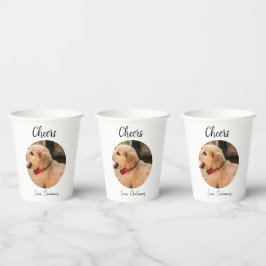Custom Dog Wedding Favor Dog of Honor Photo cheers Papieren Bekers