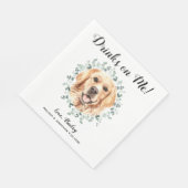 Custom Dog Wedding Open Bar Golden Retriever Servet (Hoek)