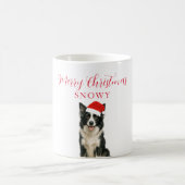 Custom Dog with Santa Hat Christmas Koffiemok (Center)
