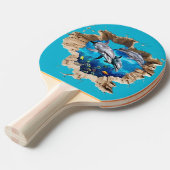 Custom Dolphin Design - Cadeau voor kinderen en vo Tafeltennisbatje (Voorkant Gekanteld)