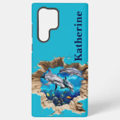 Custom Dolphin Design - Gift for Kids and Adults Samsung Galaxy Hoesje (Achterkant)