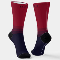 Custom Donker Navy Blauw Rood Maroon Kleur Blok