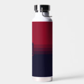 Custom Donker Navy Blauw Rood Maroon Kleur Blok Waterfles (Links)