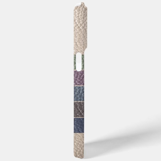 Custom Donkerblauw Beige Bruin Paarse Groene Strep Case-Mate iPhone Case (Achterkant / Rechts)