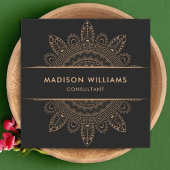 Custom Donkergrijs Bruin Roze Perzik Professional Vierkante Visitekaartje