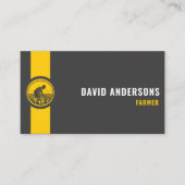 Custom Donkergrijs Zwart Geel Creatief & Media Visitekaartje (Voorkant)