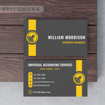 Custom Donkergrijs Zwart Geel Finance Professional