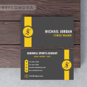 Custom donkergrijs zwart geel kunst en design visitekaartje