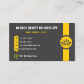 Custom Donkergrijs Zwart Geel Vervoer Visitekaartje (Achterkant)