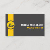 Custom Donkergrijs Zwart Geel Vervoer Visitekaartje (Voorkant)