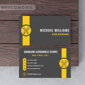 Custom Donkergrijs Zwart Geel Vervoer Visitekaartje