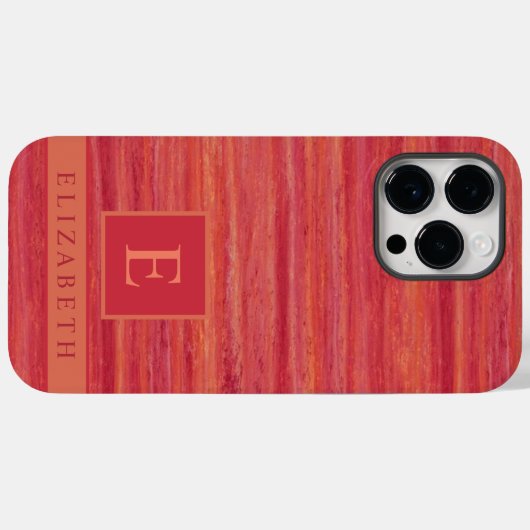 Custom Donkerrood Maroon Roze Marmer Strepen Case-Mate iPhone Case (Achterkant (horizontaal))