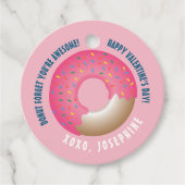 Custom Donut Vergeet dat je Geweldige Valentijnsda Bedankjes Labels (Voorkant)