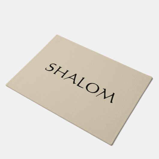 Custom Doormat Beige Shalom Deurmat (Schuin)