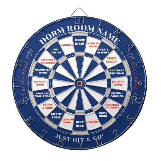 Custom Dorm Dartboard Plus Activiteit Besluit Dartbord (Voorkant)
