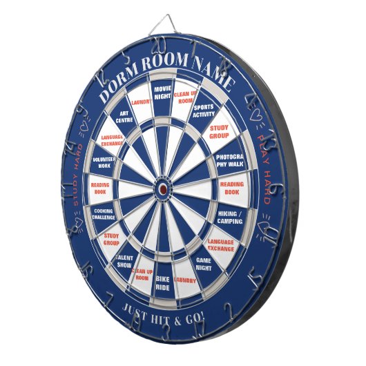 Custom Dorm Dartboard Plus Activiteit Besluit Dartbord (Voorkant Rechts)