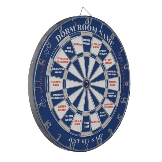 Custom Dorm Dartboard Plus Activiteit Besluit Dartbord (Voorkant Links)