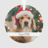 Custom Double Sided Dog Pet Christmas Ornament (achterkant)